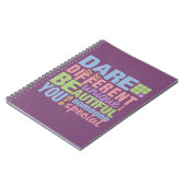 Oser être différent carnet personnalisé (Côté gauche)