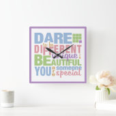 Oser être différent horloge murale (Maison)