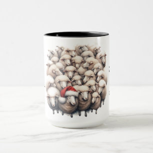 Oser être différent mouton Noël café Mug