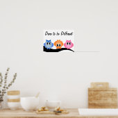 Osez être différent Poster de Neon Hoot Owl (Cuisine)