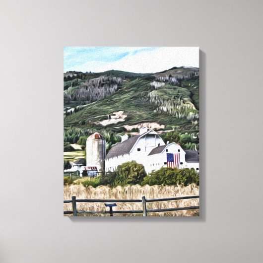 Osguthorpe Barn in Park City, Utah Canvas Afdruk (Voorkant)