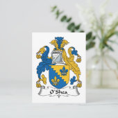 O'Shea Family Crest Briefkaart (Staand voorkant)