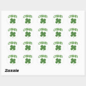 O'Shit Irish Shamrock Ronde Sticker (Vel)