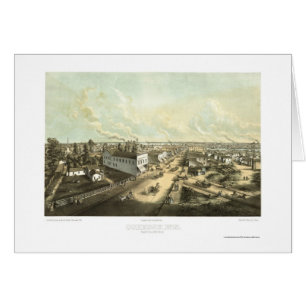 Oshkosh, carte panoramique de WI - 1850