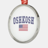 Oshkosh US Flag Metalen Ornament (Links)
