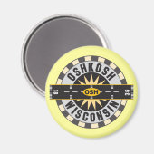 Oshkosh, WI OSH Luchthaven Magneet (Voorkant / Achterkant)