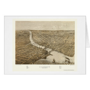 Oshkosh, WI Panoramic Map - 1887