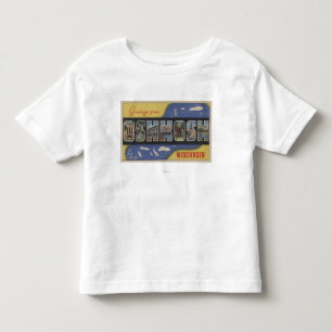 Oshkosh, Wisconsin - Grote letterscènes Kinder Shirts