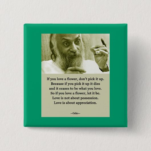 Osho Vierkante Button 5,1 Cm (Voorkant)
