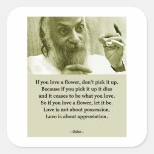 Osho Vierkante Sticker