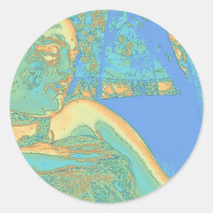 Oshun aanraken ronde sticker