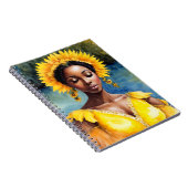 Oshun African Orisha Waterverf Kunst Notitieboek (Rechterzijde)