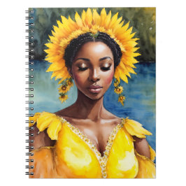 Oshun African Orisha Waterverf Kunst Notitieboek