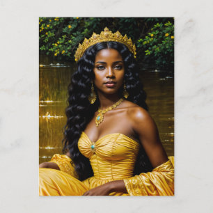 Oshun Afrikaanse Godin Elegante Orisha Kunst Briefkaart