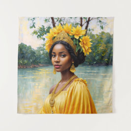 Oshun Afrikaanse godin Orisha Art Wandkleed
