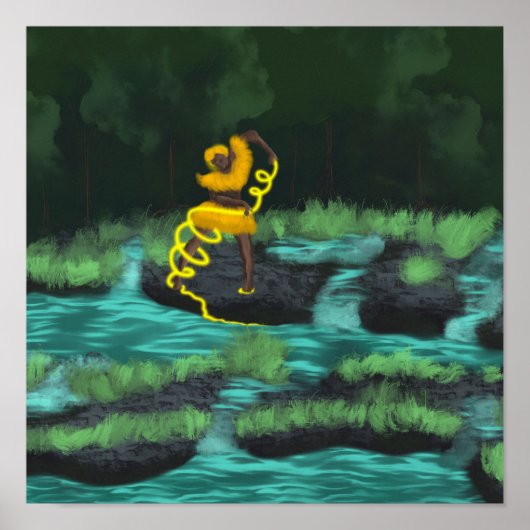 Oshun de energie van de rivier poster (Voorkant)