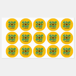 Oshun Goddess Sunflowers Étiquettes