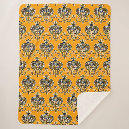 Oshun Goddess Veve Sigil Sherpa Deken (Voorkant)