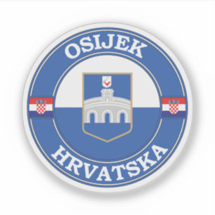 Osijek Kroatische Cirkel Embleem Sticker
