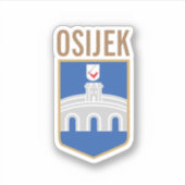 Osijek wapen, Kroatië Sticker (Voorkant)