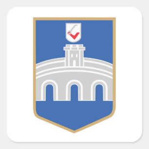 Osijek wapen, Kroatië Vierkante Sticker