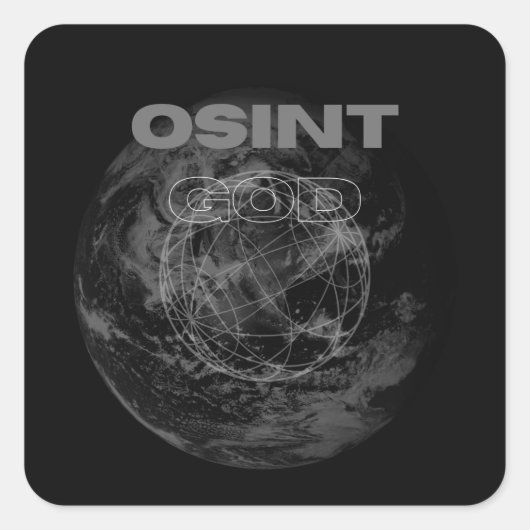 OSINT GOD VIERKANTE STICKER (Voorkant)