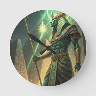 Osiris God van Eeuwige Wedergeboorte MFoto Vergr Ronde Klok