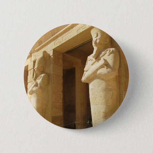 Osirische beelden van Hatshepsut - vrouw farao Ronde Button 5,7 Cm (Voorkant)