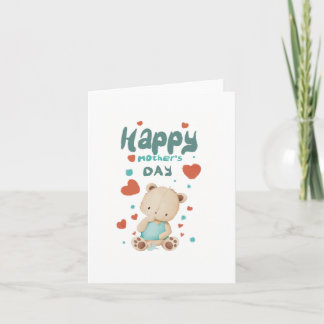 Osito bebé desea feliz día de la madre