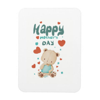Osito bebé desea feliz día de la madre magneet