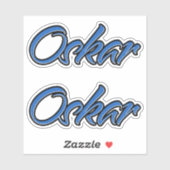 Oskar Name Blue Autocollants Sticker Stickerset (Feuille)