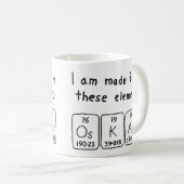 Oskar périodique nom de table mug (Devant droit)