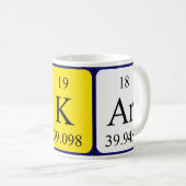 Oskar périodique nom de table mug (Devant droit)