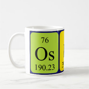 Oskar périodique nom de table mug