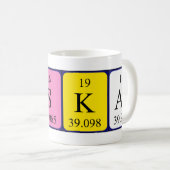 Oskar périodique nom de table mug (Devant droit)