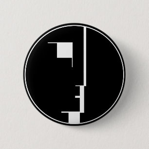 Oskar Schlemmer Bauhaus Logo Ronde Button 5,7 Cm
