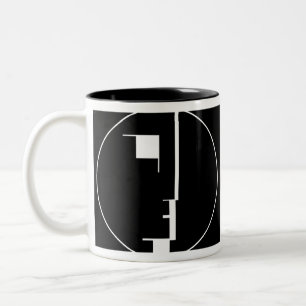 Oskar Schlemmer Bauhaus Logo Tweekleurige Koffiemok