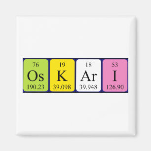 Oskari periodiek table name magnet magneet