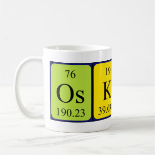 Oskari périodique nom de table mug