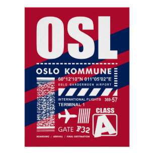 OSL Oslo Luchthaven Perfect Poster