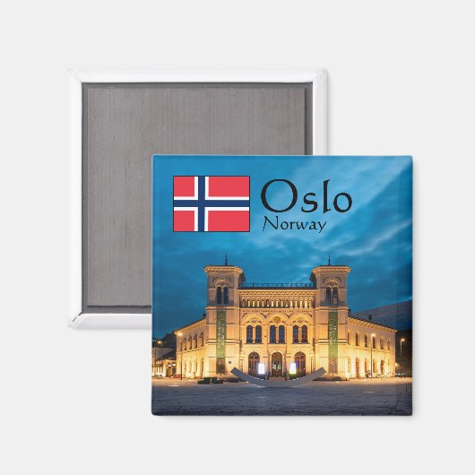Oslo Aandenken Magneet (Voorkant / Achterkant)