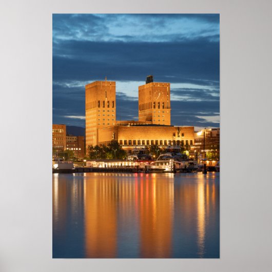 Oslo City Hall Noorwegen Poster (Voorkant)