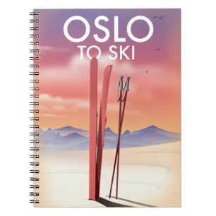 Oslo naar skiën notitieboek