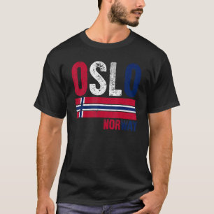 Oslo Noorse vlag Noorse Mannen vrouwen Kinder T-shirt