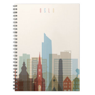 Oslo, Noorwegen   City Skyline Notitieboek