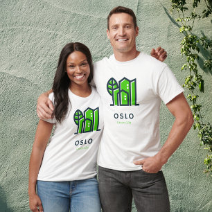 Oslo Noorwegen Europa Duurzame groene stad T-shirt