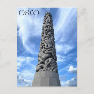 Oslo Noorwegen Hoofdstad Vigeland Park Monolith Briefkaart