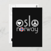 Oslo Noorwegen Love Peace Briefkaart 1 (Voorkant / Achterkant)