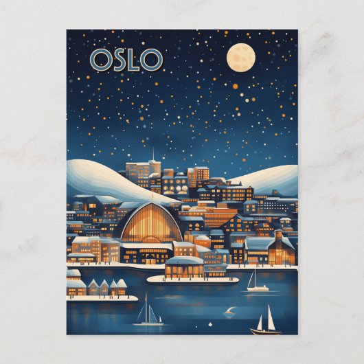 Oslo Noorwegen Reizen Briefkaart (Voorkant)