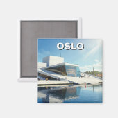 Oslo Noorwegen Reizen Magneet (Voorkant / Achterkant)